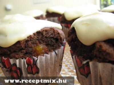 Mákos muffin vanília öntettel