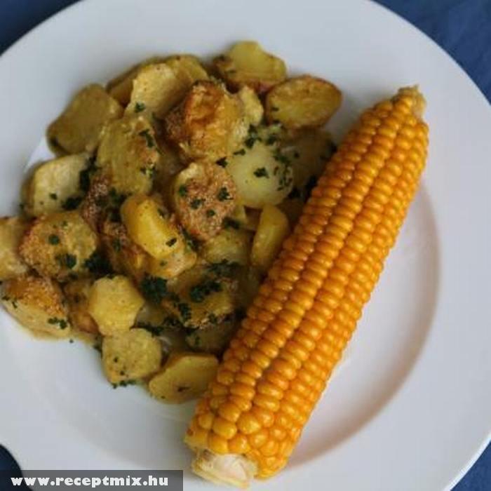 Sült krumpli és fõtt kukorica