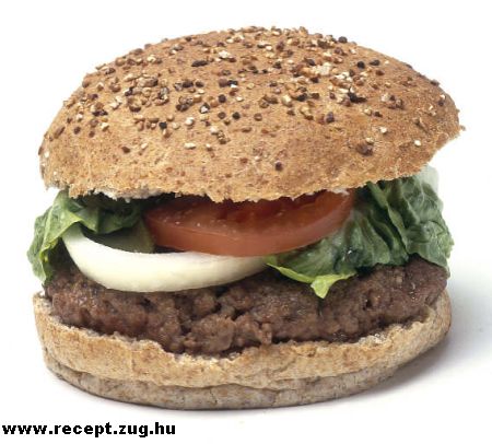 Egészséges hamburger rozsos bucival