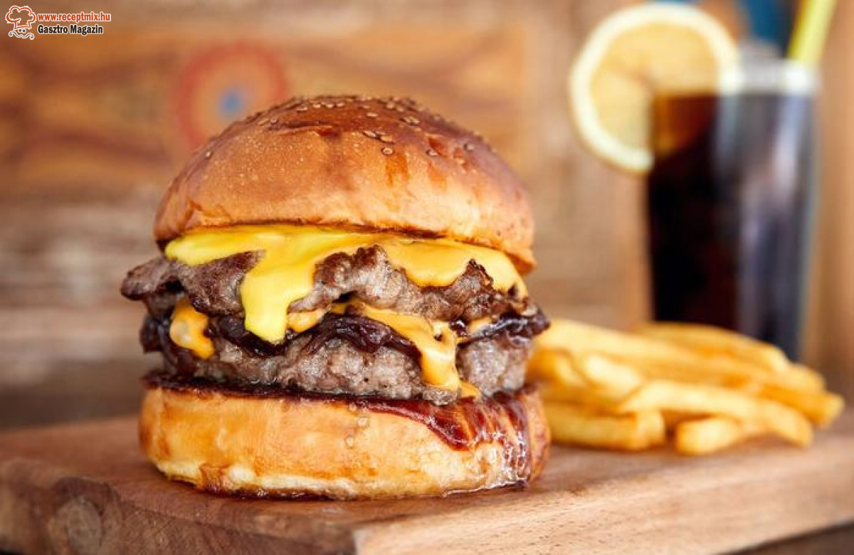 Marha hamburger + kóla