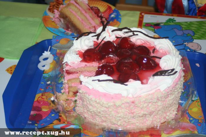 Epres - tejszínes torta