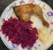 Grill csirkecomb, lila káposzta