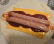 Tortilla, sajt, virsli